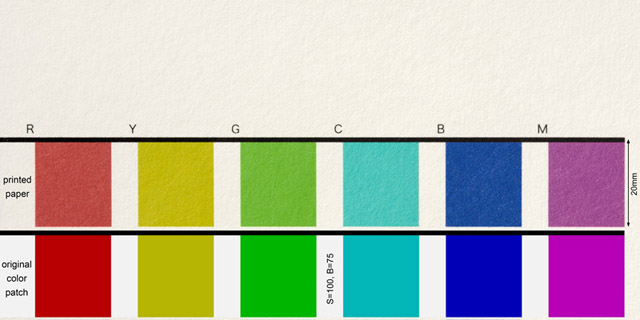 Paper texture and the color of printing Paper texture and the color of printing