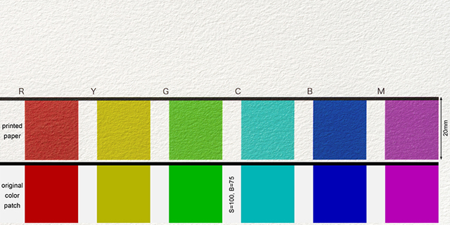 用紙テクスチャーとプリント色