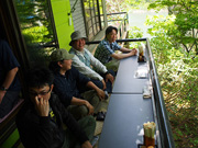 月山湖を望む純手打ち大越そばにて、打ちたての板そばをいただきました。