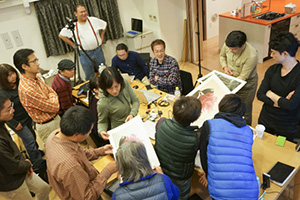 金紙・銀紙の裏打ち実験（村田）