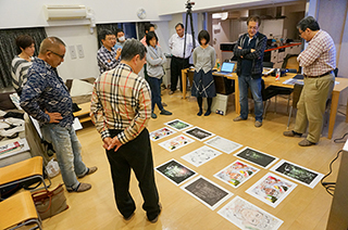 表現力向上プロジェクト「同じデータから各々のコンセプトでプリントする」（佐藤裕保、羽賀孝夫、佐々木一弘、野村美和、原田浩司、蓮見浩明、江田よしお、渡辺恵）