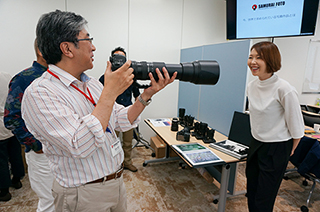 製品展示（TAMURONさん、EPSONさん、EIZOさん、CANNONさん）