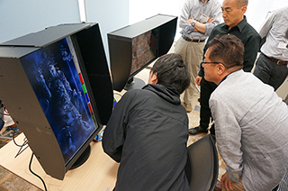 製品展示（TAMURONさん、EPSONさん、EIZOさん、CANNONさん）