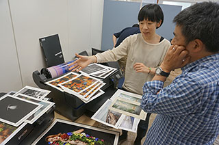 製品展示（TAMURONさん、EPSONさん、EIZOさん、CANNONさん）